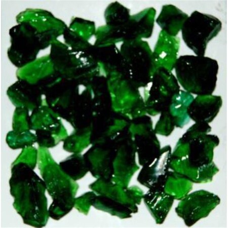 American Specialty Glass Recycled Chunky Glass, Dark Green - Size 1 - 0.13-0.25 in. - 25 lbs TDKGREE1-25